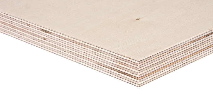 Multiplexplatte aus Birke mit heller, glatter Oberfläche und stabiler Mehrschichtverleimung für vielseitige Anwendungen.