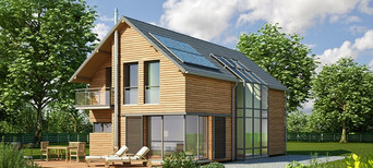 Einfamilienhaus mit Holzfassade